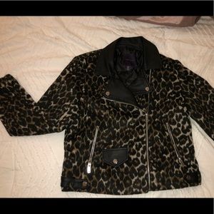 A cheetah fancy leather jacket